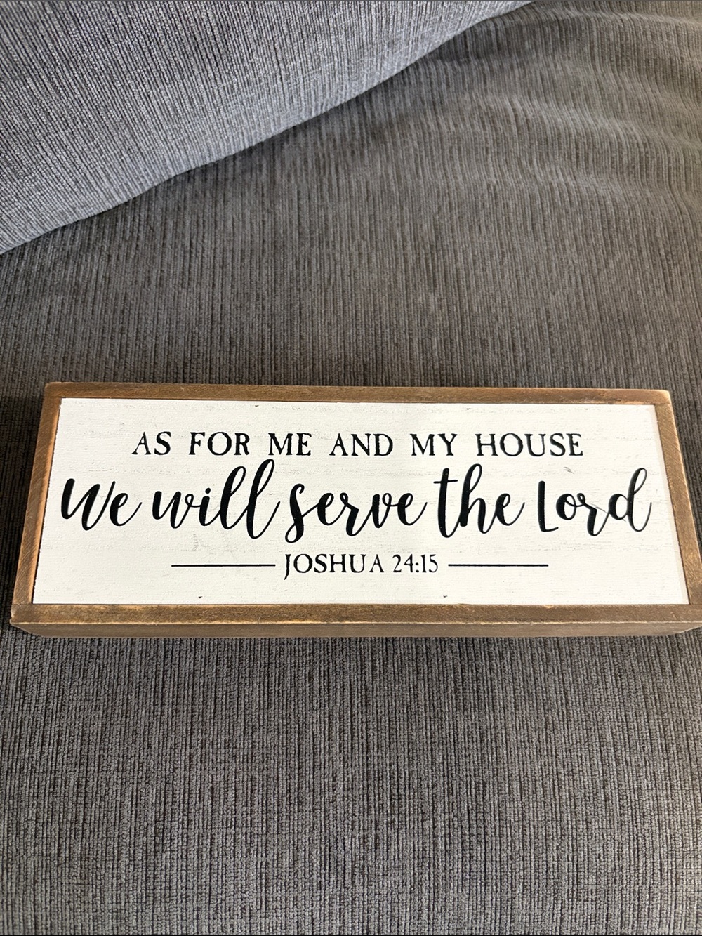 As for me and my…We Will Serve The Lord Wood Sign Scripture Wall Decor 9.5x3.5
